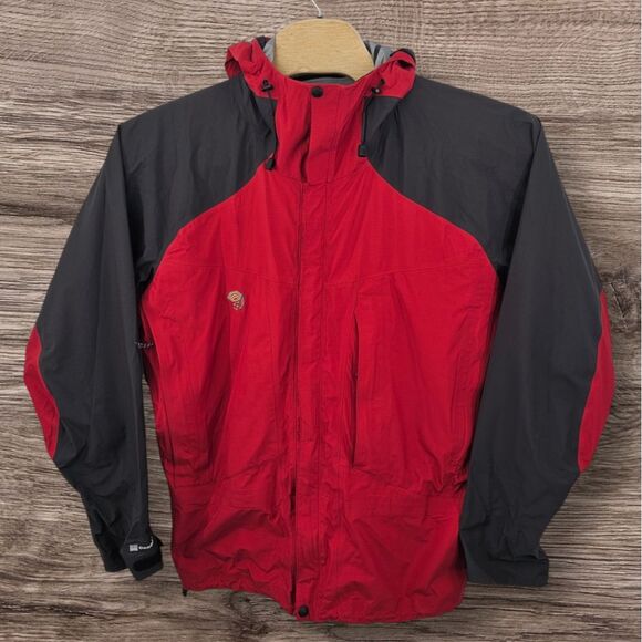 Mountain Hardwear Conduit Red Black Ski Snow Hooded Jacket Mens Size XL Gorpcore